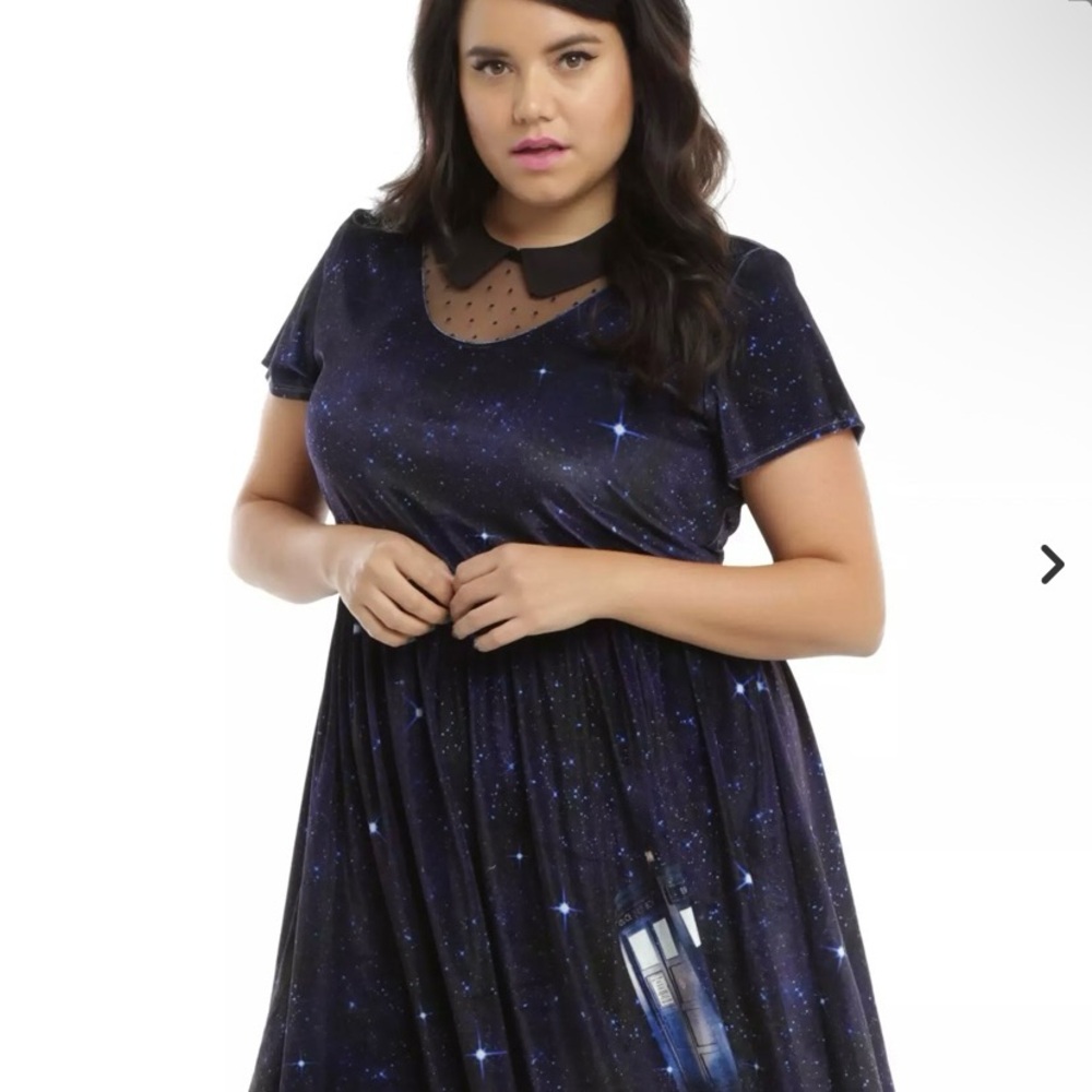 Torrid Navy Starry Night Midi Dress